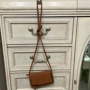 Mossimo Supply Co. Small Tan Faux Leather Crossbody Bag